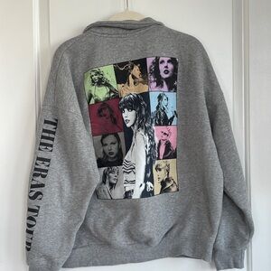 Taylor Swift Eras Tour Gray Fleece-Lined Tour Sweatshirt